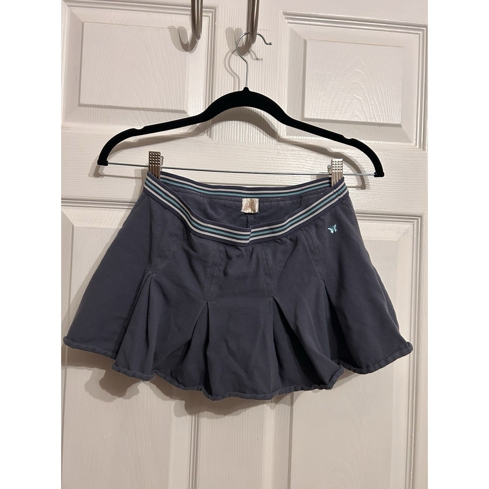 Aeropostale Aero Y2k Mini Skirt Pleated Skort Cotton Blue Built in shorts